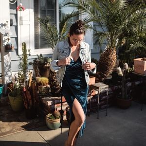 Velvet Cross Over Dress